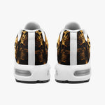 Air Cushion Sneakers Golden Skulls Pattern