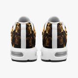 Air Cushion Sneakers Golden Skulls Pattern