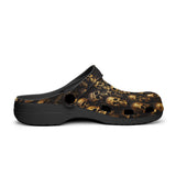 Classic Clogs Golden Skulls Pattern