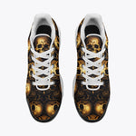 Air Cushion Sneakers Golden Skulls Pattern