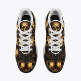 Air Cushion Sneakers Golden Skulls Pattern