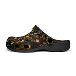 Classic Clogs Golden Skulls Pattern