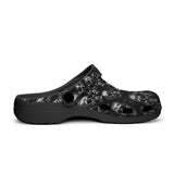 Classic Clogs Shiny Silver Skulls