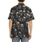 Hawaiian Shirt Shiny Silver Skulls