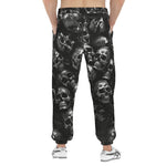 Men's Sweatpants Shiny Silver Skulls