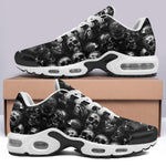 Air Cushion Sneakers Shiny Silver Skulls