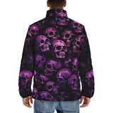 Down-Padded Puffer Jacket Pink and Black Skulls