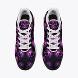 Air Cushion Sneakers Pink and Black Skulls