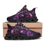 Sports Sneakers Pink and Black Skulls