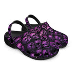 Classic Clogs Pink and Black Skulls