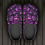 Classic Clogs Pink and Black Skulls