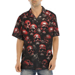 Hawaiian Shirt Red Skulls Background