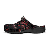 Classic Clogs Red Skulls Background