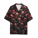 Hawaiian Shirt Red Skulls Background