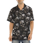 Hawaiian Shirt Silver Skulls Art