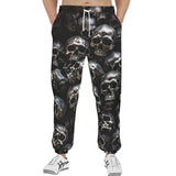 Men's Sweatpants Silver Skulls Art