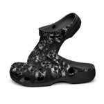 Classic Clogs Silver Skulls Art