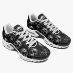 Air Cushion Sneakers Silver Skulls Art