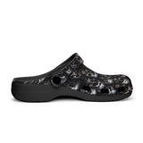 Classic Clogs Silver Skulls Art