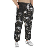 Men's Sweatpants Silver Skulls Art