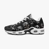 Air Cushion Sneakers Silver Skulls Art