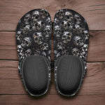 Classic Clogs Silver Skulls Art