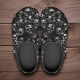 Classic Clogs Silver Skulls Art