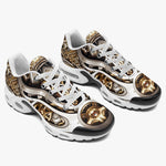 Air Cushion Sneakers Silver and Gold Biomechanical