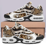 Air Cushion Sneakers Silver and Gold Biomechanical