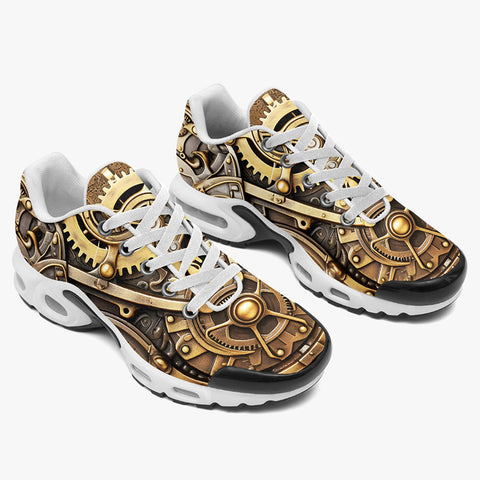 Air Cushion Sneakers Steampunk Bronze Gears