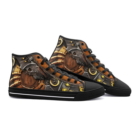 High-Top Canvas Shoes Steampunk Art