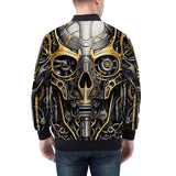 Bomber Jacket Futuristic Robot Skull Concept