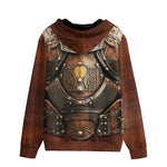 Men's Zip Up Hoodie Steampunk Body Armour Brown Leather