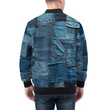 Bomber Jacket Vintage Denim Collage