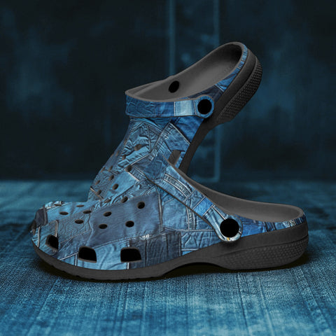 Classic Clogs Vintage Denim Collage