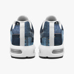 Air Cushion Sneakers Blue Jeans Cloth Texture