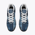 Air Cushion Sneakers Blue Jeans Cloth Texture