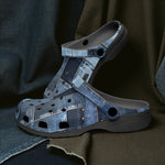 Classic Clogs Blue Jeans Cloth Texture