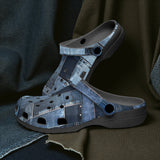 Classic Clogs Blue Jeans Cloth Texture