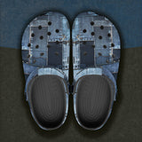 Classic Clogs Blue Jeans Cloth Texture