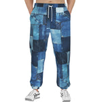 Men's Sweatpants Denim Patchwork