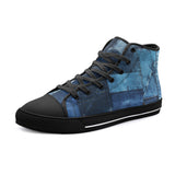 High-Top Canvas Shoes Denim Patchwork