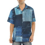 Hawaiian Shirt Denim Patchwork