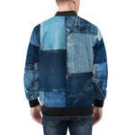 Bomber Jacket Denim Patchwork