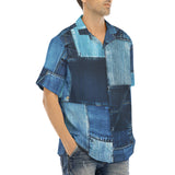 Hawaiian Shirt Denim Patchwork