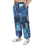 Men's Sweatpants Denim Patchwork