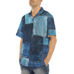 Hawaiian Shirt Denim Patchwork