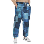 Men's Sweatpants Denim Patchwork