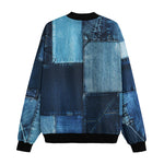 Bomber Jacket Denim Patchwork