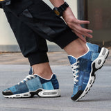 Air Cushion Sneakers Denim Patchwork